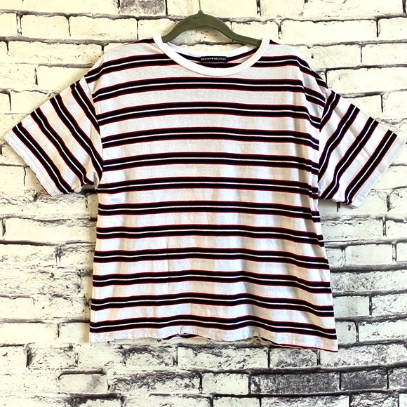 Brandy Melville Striped Crop Tee - Picture 1 of 5